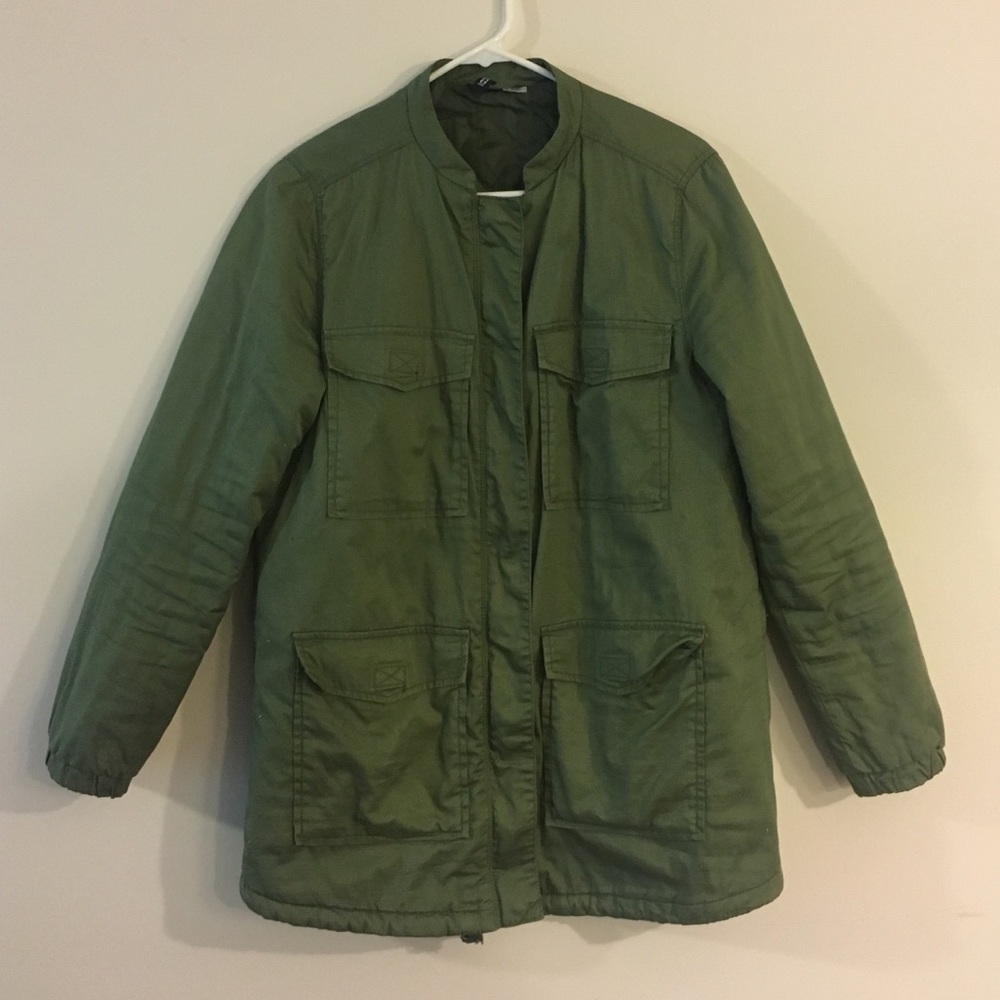 Green cargo jacket. Divided H&M. Size 8.